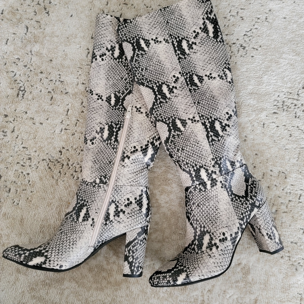 COPY - Snake Print Knee High Boots!